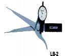 LB-2 針盤式內(nèi)測卡規(guī) 測量范圍:10-90MM,最小讀數(shù):0.1MM.測量喉深:180MM,測頭高度:2MM